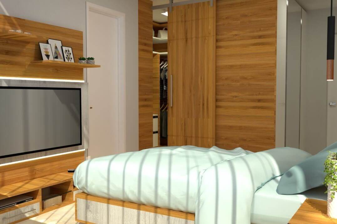 Design de interiores de uma suite